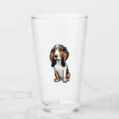 Niedlich Basset Hound Glas (Vorderseite)