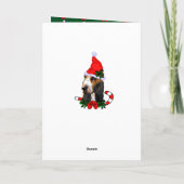 Niedlich Basset Hound Weihnachten (Rückseite)