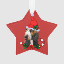 Niedlich Basset Hound Weihnachten