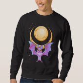 Niedlich Bat Crescent Pastel Goth Moon Kawaii Sweatshirt (Vorderseite)
