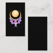 Niedlich Bat Crescent Pastel Goth Moon Kawaii Visitenkarte (Vorne/Hinten)