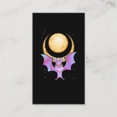 Niedlich Bat Crescent Pastel Goth Moon Kawaii Visitenkarte (Vorderseite)