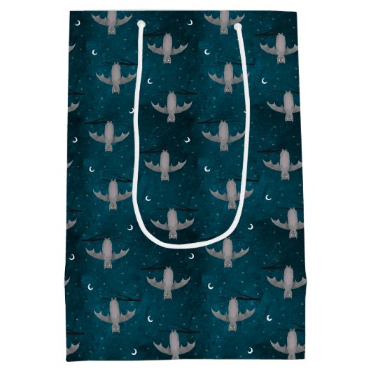 Niedlich Bat Halloween Mittlere Geschenktüte (Rückseite)