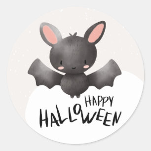 Niedlich Bat Halloween Runder Aufkleber