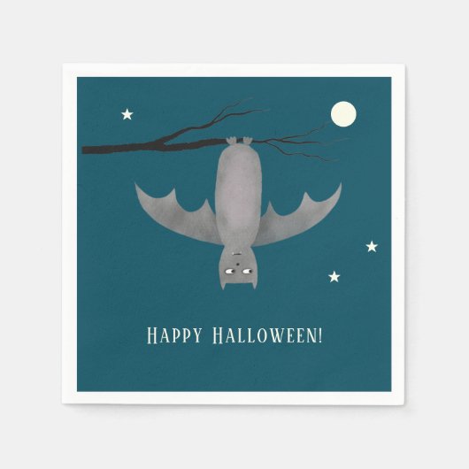 Niedlich Bat Halloween Serviette (Vorderseite)