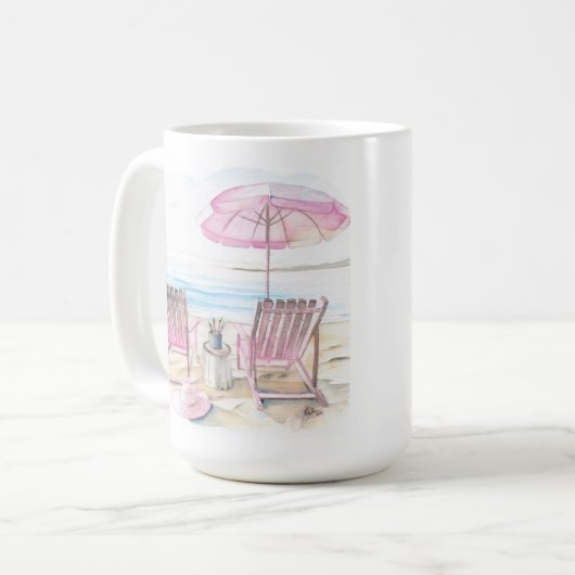 Niedlich Beach Art Coffee Mugs Kaffeetasse (Vorderseite Links)