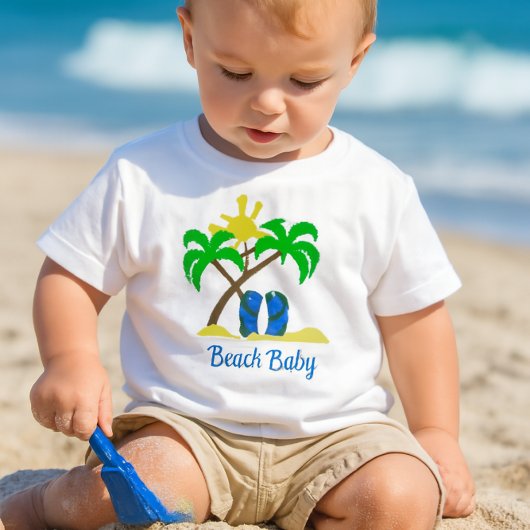 Niedlich Beach Baby Baby T-shirt