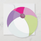 Niedlich Beach Ball Pool Party Einladung (Rückseite)