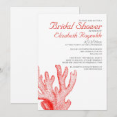 Niedlich Beach Destination Bridal Dusche Einladung (Vorne/Hinten)