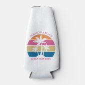 Niedlich Beach Girls Trip Palmen Bäume Custom Pink Flaschenkühler (Vorderseite)