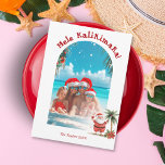 Niedlich Beach Hawaii Mele Kalikimaka Foto Feiertagskarte<br><div class="desc">Fun Niedliche Hawaii Beach Weihnachtskarte mit "Mele Kalikimaka" Foto</div>