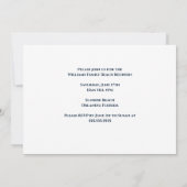 Niedlich Beach Palm Tree Tropical Family Wiederseh Einladung (Rückseite)