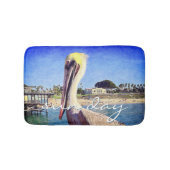 Niedlich Beach Pelican Bird Foto Badematte (Vorderseite)