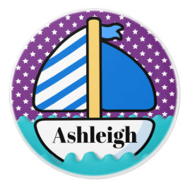 Niedlich Beach Sailboat Keramik Knob Keramikknauf