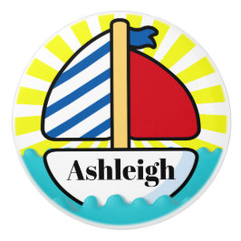 Niedlich Beach Sailboat Keramik Knob Keramikknauf