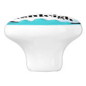 Niedlich Beach Sailboat Keramik Knob Keramikknauf (Seitenansicht)