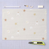 Niedlich Beach Seashell Sandcastle Starfish Seidenpapier (Handwerk)