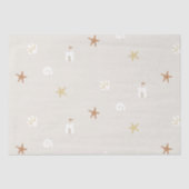 Niedlich Beach Seashell Sandcastle Starfish Seidenpapier (Vorderseite)