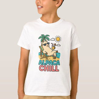 Niedlich Beach T-Shirt Alpaca Chill Shirt