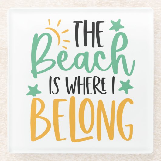 Niedlich Beach Untersetzer (Vorderseite)