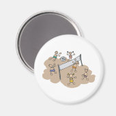 Niedlich Beach Volleyball Magnet (Vorderseite/Rückseite)