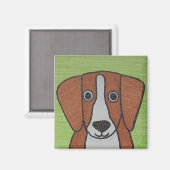 Niedlich Beagle Magnet (Vorderseite/Rückseite)