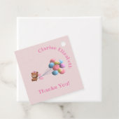 Niedlich Bear and Balloons Babydusche Vielen Dank Geschenkanhänger (Beispiel)