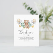 Niedlich Bear Baby Dusche Vielen Dank (Stehend Vorderseite)