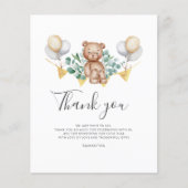 Niedlich Bear Baby Dusche Vielen Dank (Vorderseite)