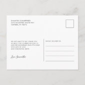 Niedlich Bear Baby Dusche Vielen Dank Einladungspostkarte (Rückseite)