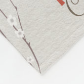 Niedlich Bear Baby Girl Birth Stats Saumon Gray Fleecedecke (Ecke)