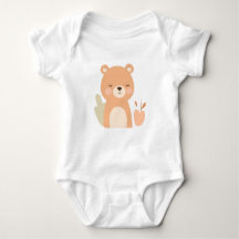Niedlich Bear Baby Jersey Bodysuit Tierdesign