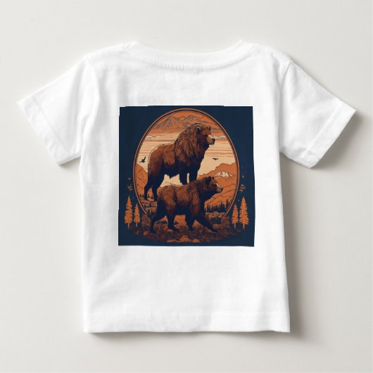 Niedlich Bear Baby T - Shirt (Rückseite)