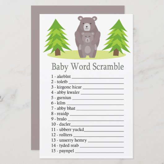 Niedlich Bear Baby Wortspiel (Vorne/Hinten)