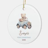 Niedlich Bear Baby's First Christmas Keramik Ornament (Links)