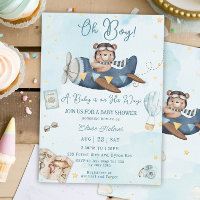 Niedlich Bear Blue Flugzeug Adventure Oh Boy Baby