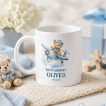 Niedlich Bear Blue Flugzeug Time Fliegt 1. Geburts