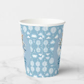 Niedlich Bear Blue Flugzeug Time Fliegt 1. Geburts Pappbecher (Rechts)