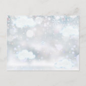 Niedlich Bear Blue Vielen Dank Winter Baby Foto Bi Ankündigungspostkarte (Rückseite)