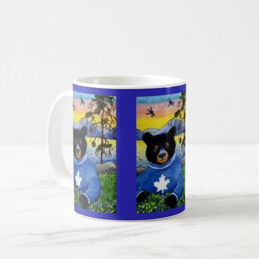 Niedlich Bear Blueberries Algonquin Park Tasse (Vorderseite Links)
