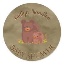 Niedlich Bear Cub Boy Mutter Kinderdusche Woodland