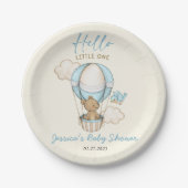 Niedlich Bear Hello Little One Baby Dusche Pappteller (Vorderseite)