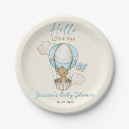 Niedlich Bear Hello Little One Baby Dusche Pappteller