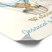 Niedlich Bear Hello Little One Baby Dusche Poster (Ecke)