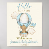 Niedlich Bear Hello Little One Baby Dusche Poster (Vorne)