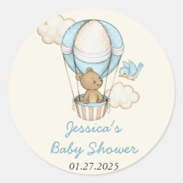 Niedlich Bear Hello Little One Baby Dusche Runder Aufkleber