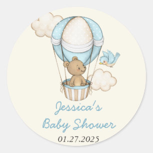 Niedlich Bear Hello Little One Baby Dusche Runder Aufkleber