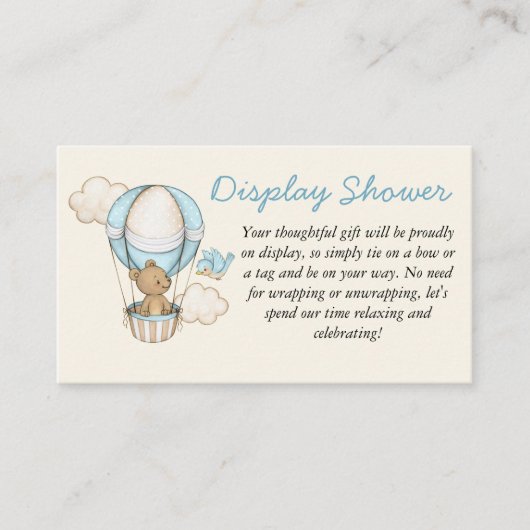 Niedlich Bear Hello Little One Display Dusche Begleitkarte (Vorderseite)