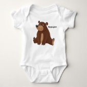 Niedlich Bear Jersey Sleeper Baby Strampler (Vorderseite)