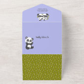 Niedlich Bear Pandas Party Boy Birthday All In One Einladung (Außenbereich)